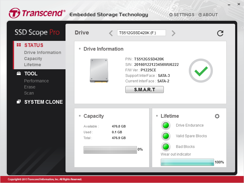 using transcend ssd scope to transfer system
