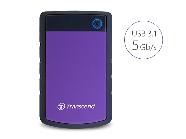 Transcend 1TB USB 3.1 StoreJet 25H3B SJ25H3B Rugged External Hard Drive