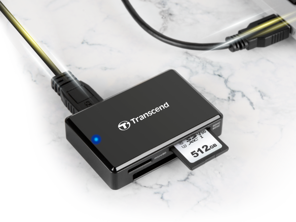 Transcend Multi-Card Reader RDF8 - Lecteur de carte (MS, CF, SDHC, MS  Micro, microSDHC, SDXC, SDHC UHS-I, SDXC UHS-I, MS XC) - USB 3.0 - Lecteur  de carte - Achat & prix