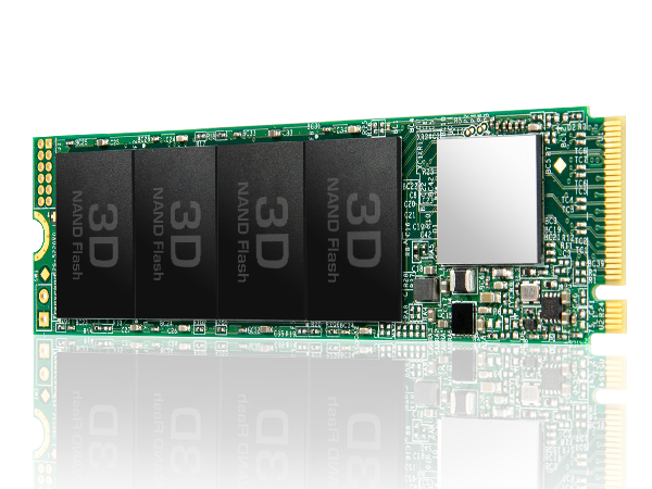 NVMe PCIe Gen 3x4 M.2 SSD de 512 GB 3D TLC NAND Flash Velocidad de Lectura hasta 1,800 MB/s Velocidad de Escritura hasta 1,500 MB/s Transcend MTE110S
