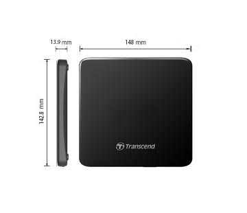 Graveur DVD externe TRANSCEND TS8XDVDSK noir, 8X - Super U, Hyper