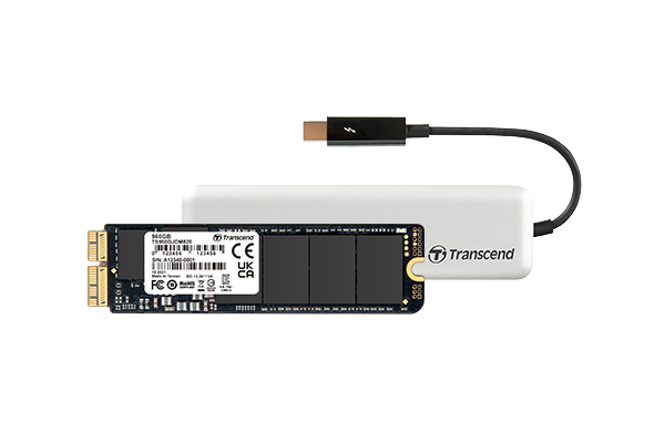 TRANSCEND JetDrive 825 Disco Duro Interno SSD con Thunderbolt Externo para MacBook de 960GB PCIe Gen3 x2