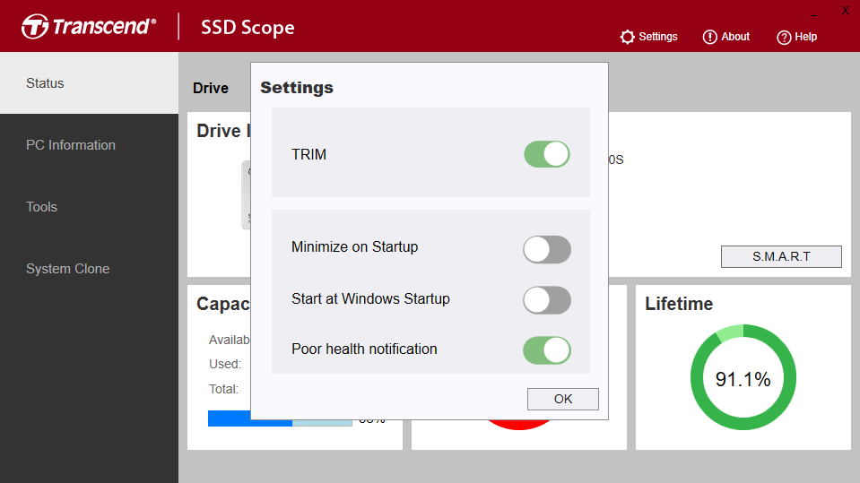 Transcend SSD Scope 4.18 instal the new